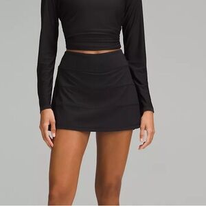 Lululemon Black Pace Rival Mid Rise Skirt